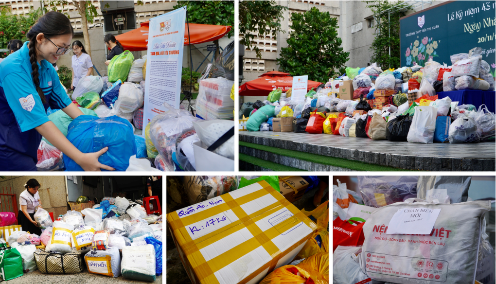 Một buổi học đặc biệt: Học sinh “tay xách nách mang” vì đồng bào vùng lũ - 2