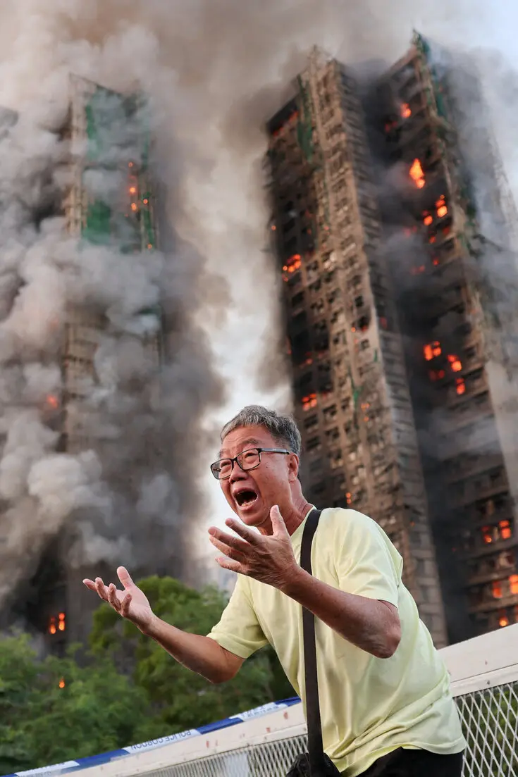 Thảm hoạ cháy chung cư tại Hong Kong: Vẫn chưa thể dập tắt ngọn lửa sau 8 tiếng, số người tử vong tiếp tục tăng- Ảnh 8.