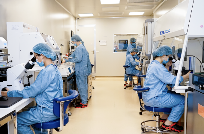 Hệ thống phòng lab trong lab tại IVF Tâm Anh giúp tăng tỷ lệ nuôi cấy phôi thành công. Ảnh: Thanh Luận