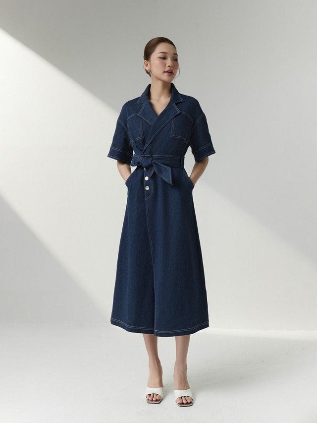 Tiện lợi và không bao giờ lỗi mốt với những chiếc đầm denim - Ảnh 3.