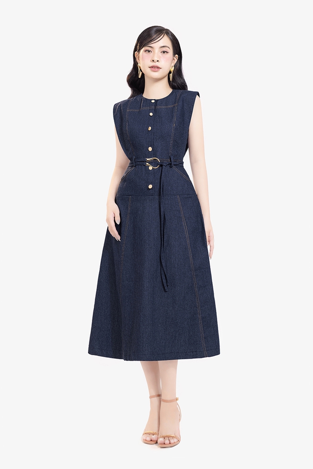 Tiện lợi và không bao giờ lỗi mốt với những chiếc đầm denim - Ảnh 7.