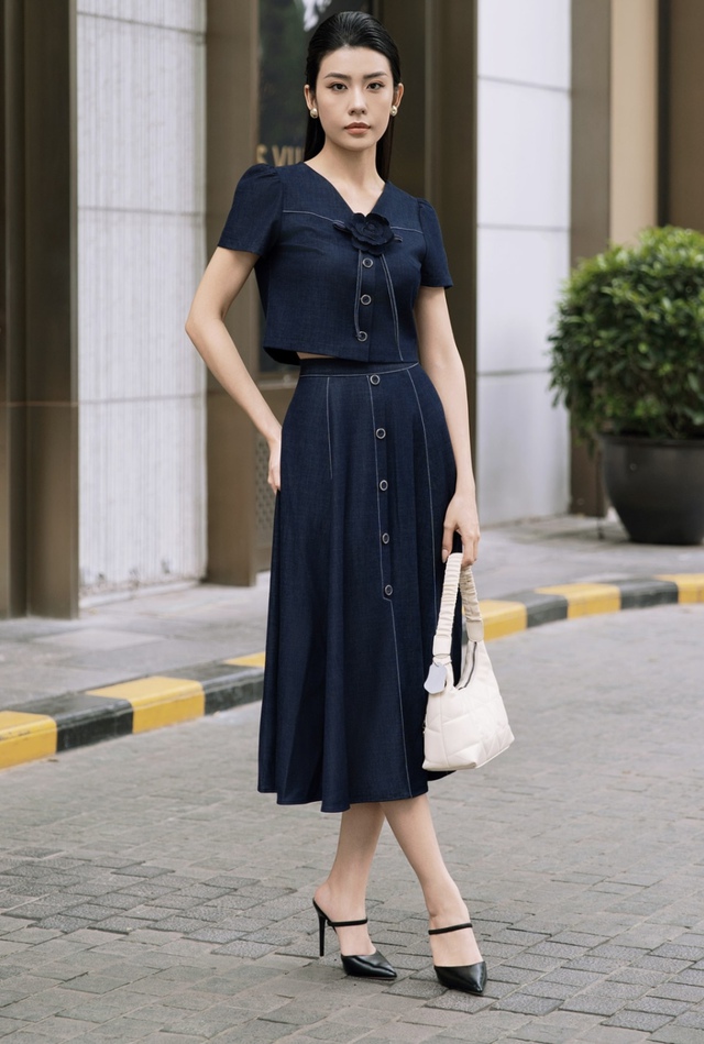 Tiện lợi và không bao giờ lỗi mốt với những chiếc đầm denim - Ảnh 5.