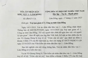 Tòa ra văn bản không chấp nhận luật sư gặp bị cáo đang bị tạm giam 