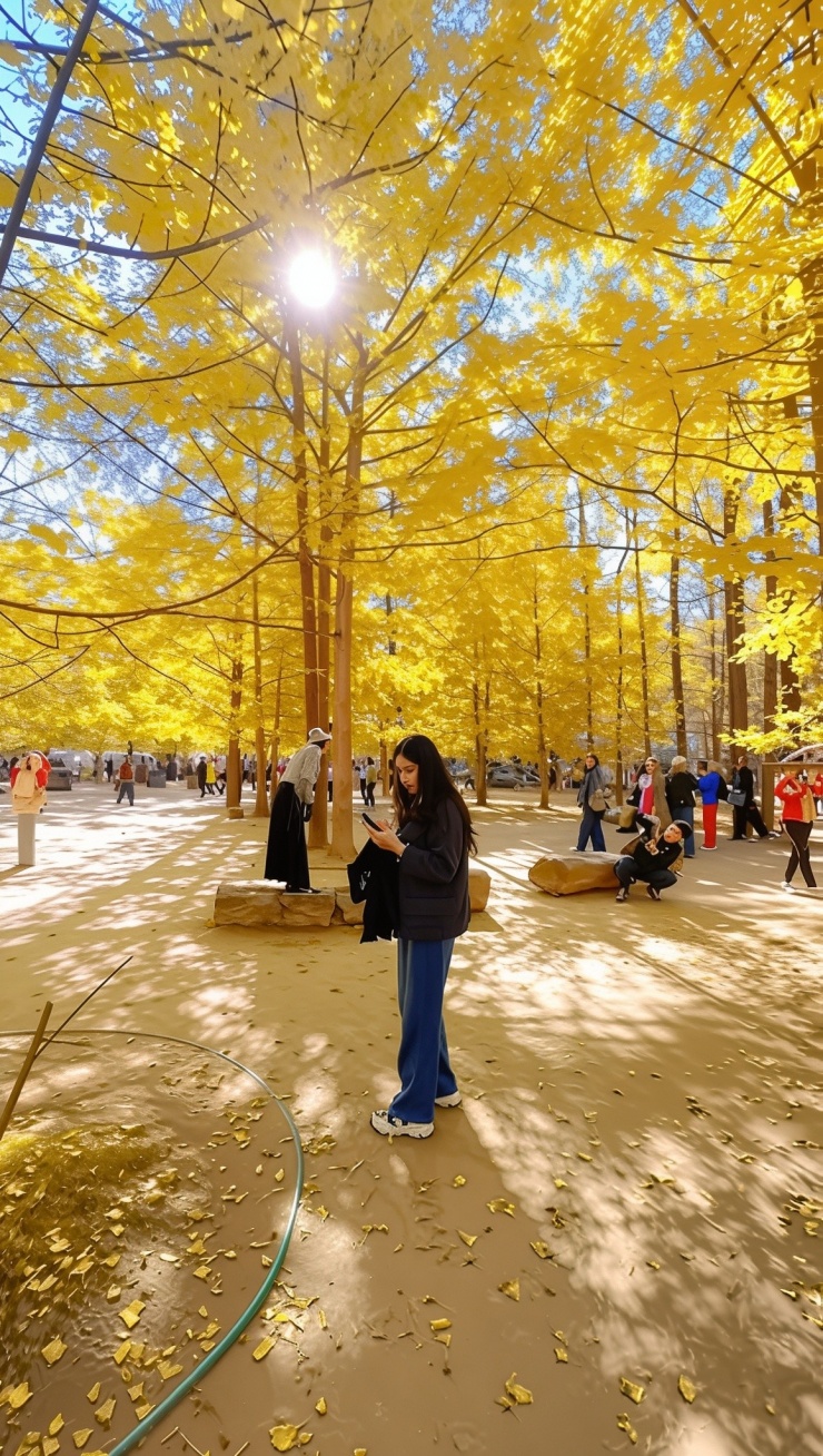 Đằng Xung mùa lá bạch quả vàng, đẹp như chốn bồng lai - 4