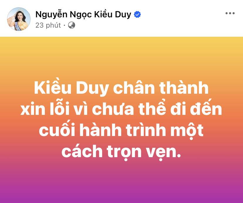 Hoa hậu Kiều Duy "trượt" Top 20 Miss International 2025: Kết quả được dự báo trước? 3 Lời xin lỗi của nàng Hậu sau khi để trượt Top 20 Miss International 2025.