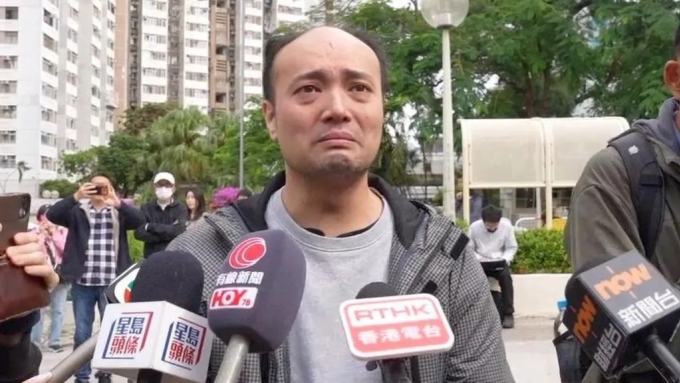 Anh Chung nghẹn ngào khi trả lời phỏng vấn. Ảnh: BBC