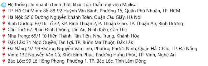  thẩm mỹ viện Mailisa