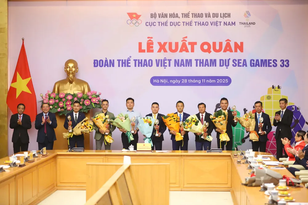 Thể thao Việt Nam đặt mục tiêu tốp 3 Đông Nam Á. Ảnh: TN. the-thao-viet-nam-xuat-quan-no-luc-gianh-90-den-100-huy-chuong-vang-sea-games-33 (5).jpg