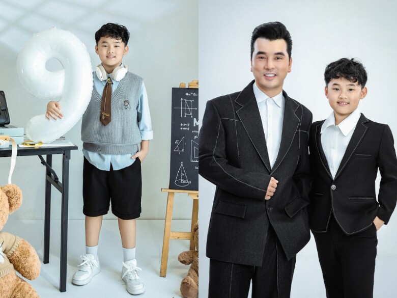 Quý tử thứ 2 nhà Ưng Hoàng Phúc được khen là bản sao của bố.