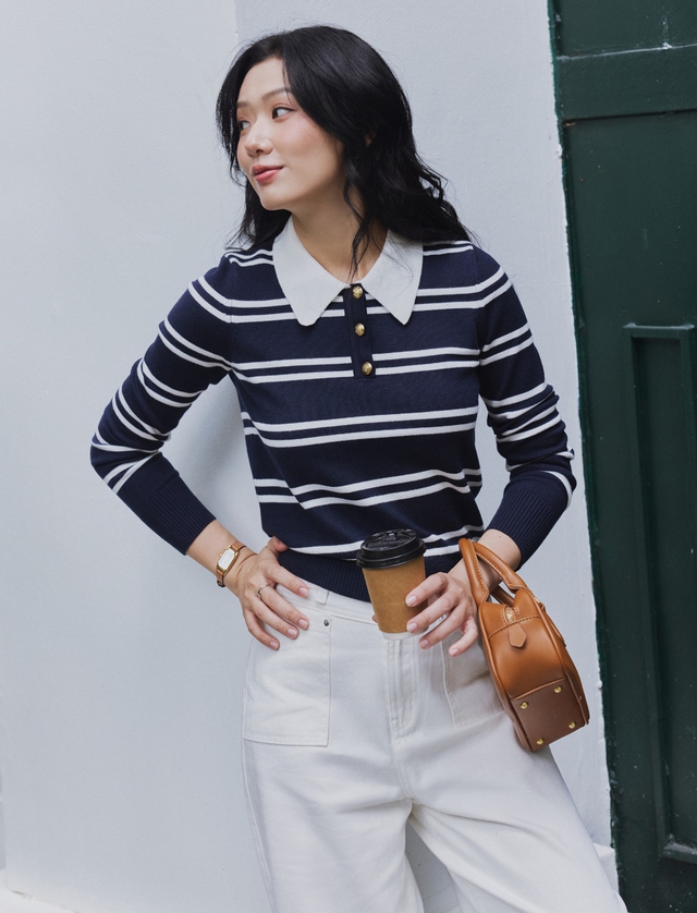 Quần ống rộng, váy dài và áo polo dệt kim, cặp đôi hoàn hảo của mùa- Ảnh 2.