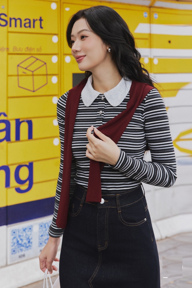 Quần ống rộng, váy dài và áo polo dệt kim, cặp đôi hoàn hảo của mùa- Ảnh 3.