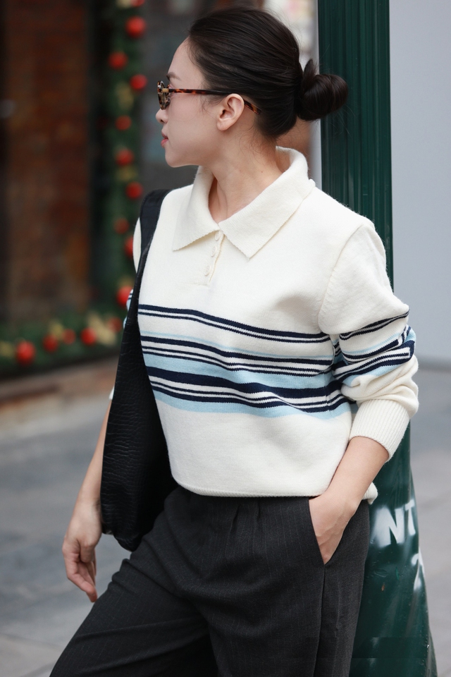 Quần ống rộng, váy dài và áo polo dệt kim, cặp đôi hoàn hảo của mùa- Ảnh 6.