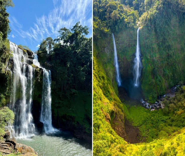 Những thác nước tung bọt trắng xóa tại chốn rừng thẳm.