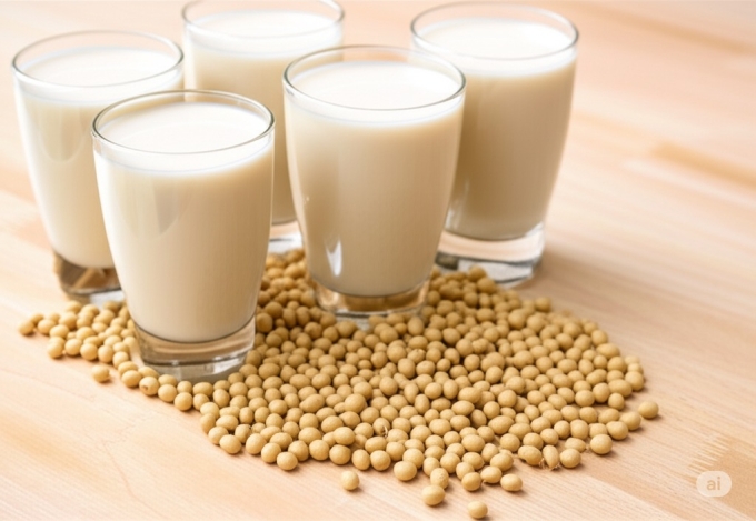 Đậu nành giàu protein. Ảnh được tạo bởi AI