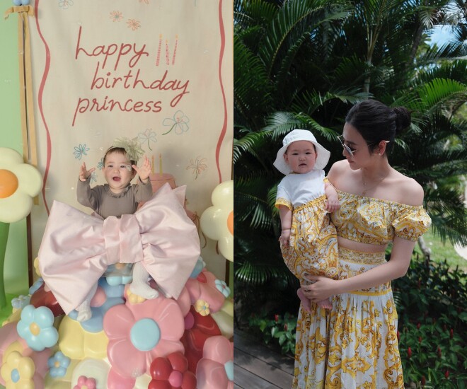 Á hậu Tú Anh làm tiệc thôi nôi cho con gái sinh với chồng thiếu gia, "tiểu công chúa" khiến BTV Thụy Vân xuýt xoa 1 Á hậu Tú Anh mừng thôi nôi con thứ 2.