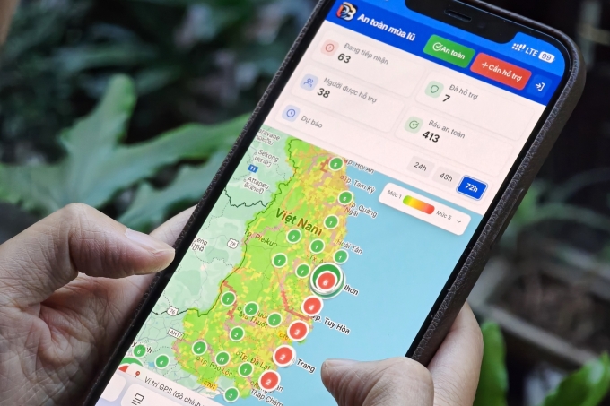 Nền tảng dự báo mưa lũ, sạt lở hiện đã hỗ trợ các tỉnh Đăk Lăk, Gia Lai, Quảng Ngãi, Khánh Hòa và đang tiếp tục được cập nhật. Ảnh: Trọng Đạt