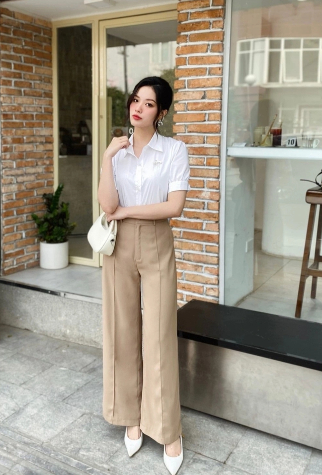 Áo sơ mi cổ đức 'tái sinh' vẻ ngoài thanh lịch chuẩn quý cô- Ảnh 2.