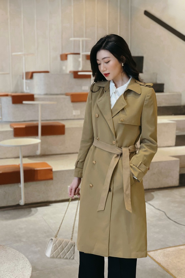Áo trench coat giúp nàng 'thăng hạng' phong cách ngày thu đông- Ảnh 1.