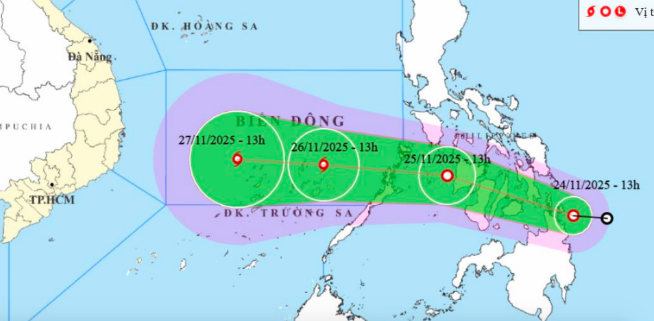 Áp thấp nhiệt đới mạnh lên bão số 15 , tác động đến khu vực Nam Trung Bộ - Ảnh 1. Áp thấp nhiệt đới mạnh lên bão số 15 , tác động đến khu vực Nam Trung Bộ - Ảnh 1.