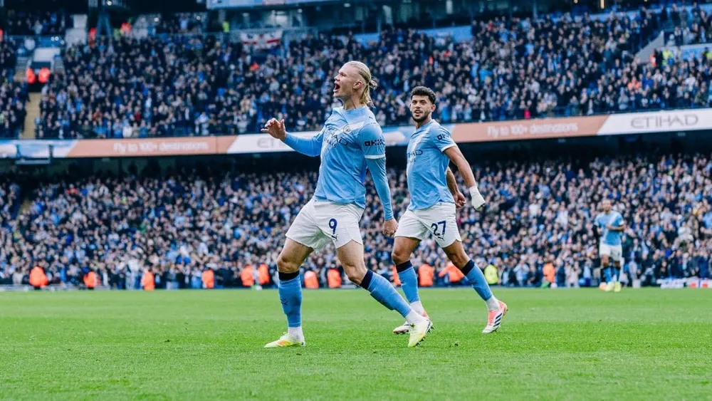 Erling Haaland đang có phong độ ghi bàn rất ấn tượng, giúp Man City nối dài thành tích bất bại. Ảnh: EPL man-city-noi-dai-thanh-tich-bat-bai.jpg
