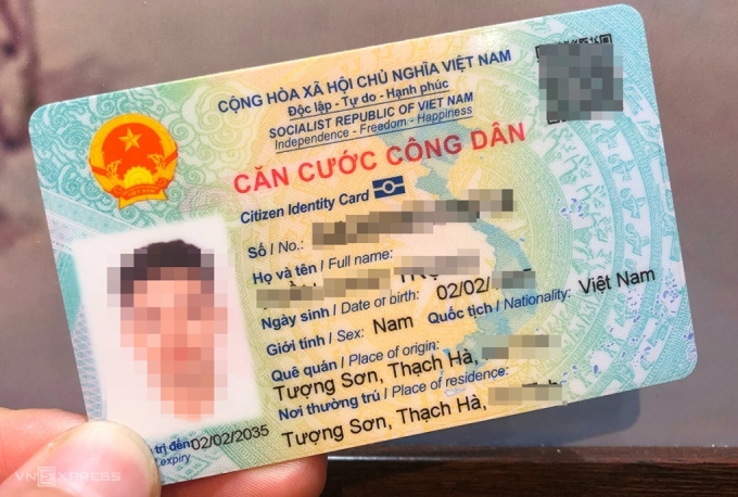 Thẻ căn cước công dân gắn chíp. Ảnh: Phạm Dự