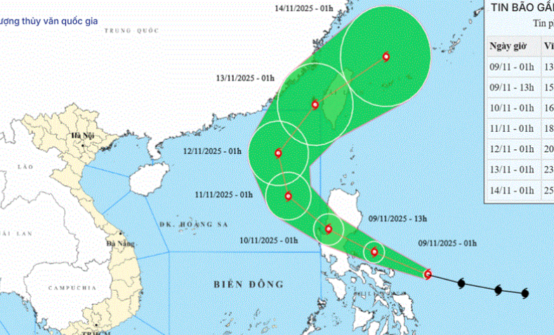 Bão Fung Wong mạnh cấp 15, giật cấp 17, sắp vào biển Đông- Ảnh 1.
