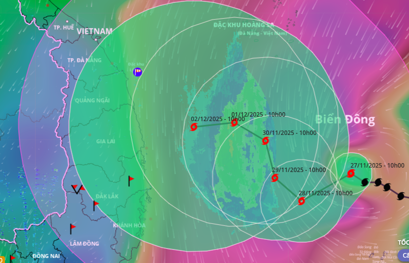 Bão số 15 tiếp tục đổi hướng , Dự báo tồn tại trên biển nhiều ngày - Ảnh 1. Bão số 15 tiếp tục đổi hướng , Dự báo tồn tại trên biển nhiều ngày - Ảnh 1.