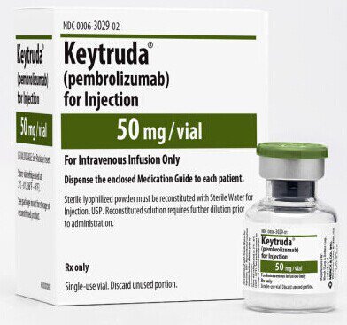 Pembrolizumab chủ yếu được nhập khẩu dưới tên thương mại Keytruda. Ảnh: Internet
