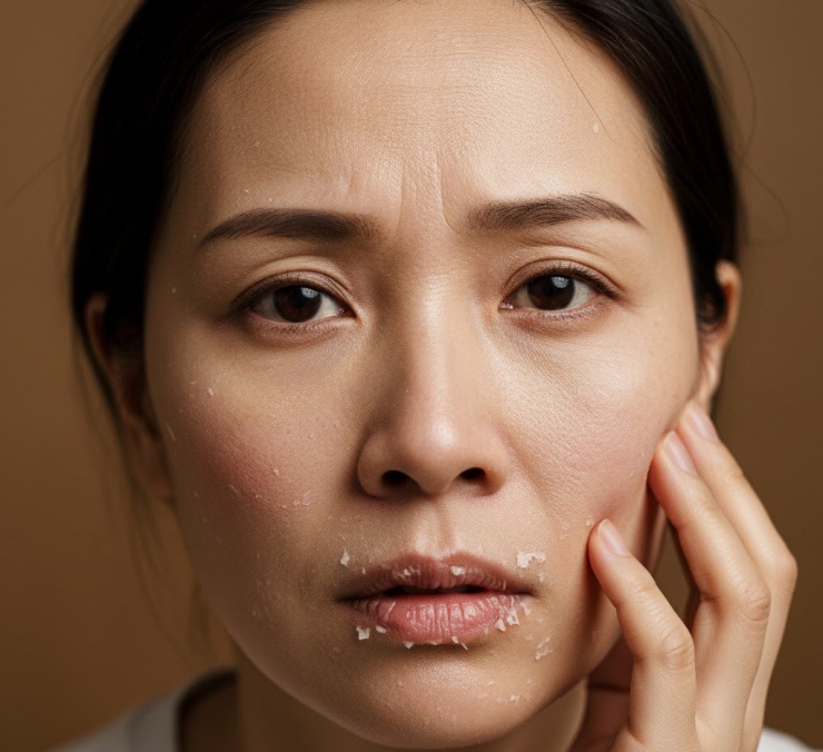 Mùa hanh khô khiến da mất đi độ ẩm, dễ bị căng rát và bong tróc...