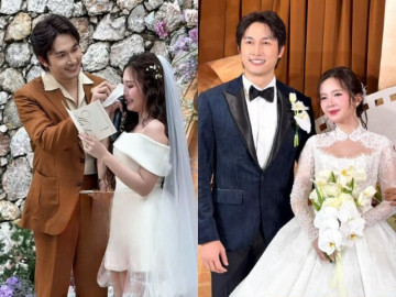 Ngọc Huyền nghẹn ngào trong lễ cưới với Đình Tú: Anh nói 10 lần cãi nhau, anh sẽ xin lỗi trước 8 lần