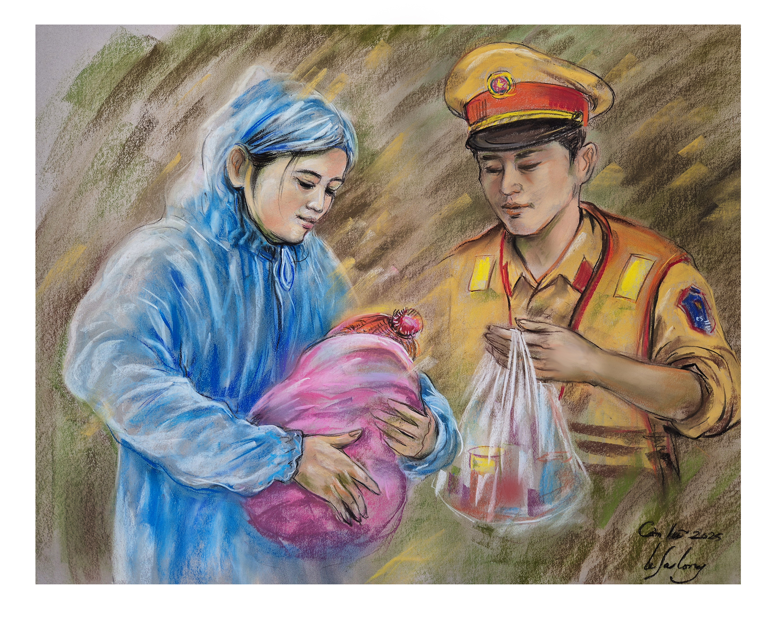 'Thương quá đồng bào tôi', bộ tranh rơi nước mắt của họa sĩ Lê Sa Long - Ảnh 1.