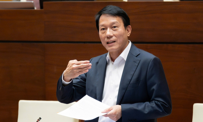 Bộ trưởng Lương Tam Quang giải trình ý kiến đại biểu chiều 17/11. Ảnh: Hoàng Phong