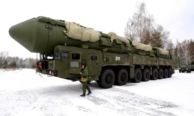 Tổ hợp tên lửa RS-24 Yars trong bức ảnh đăng tháng 12/2022. Ảnh: RIA Novosti