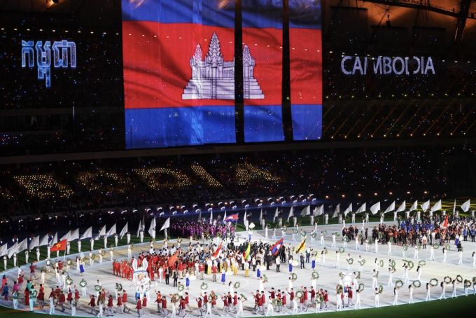 Lễ khai mạc SEA Games 32 tại sân Morodok Techo ở thủ đô Phnom Penh, Campuchia vào tháng 5/2023. Ảnh: Phnom Penh Post.