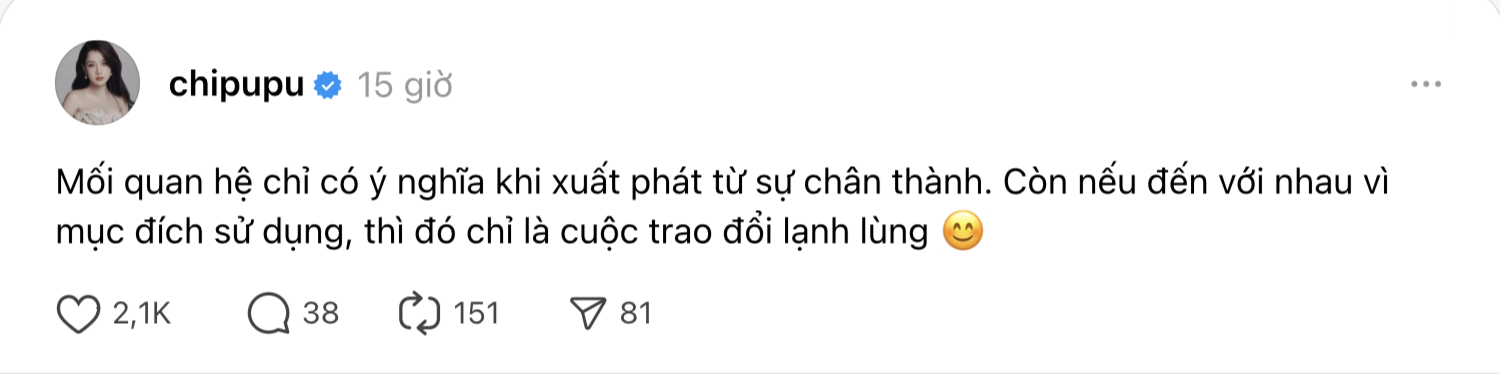Chi Pu lại bóng gió ai mà phải đính chính về Văn Mai Hương?- Ảnh 1.