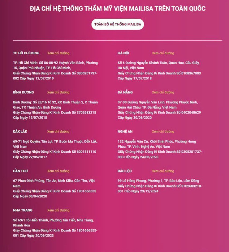  thẩm mỹ viện Mailisa