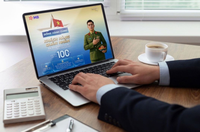 Combo sản phẩm dành cho Quân nhân do MB thiết kế riêng cho nhóm khách hàng thuộc lực lượng vũ trang. Ảnh: MB