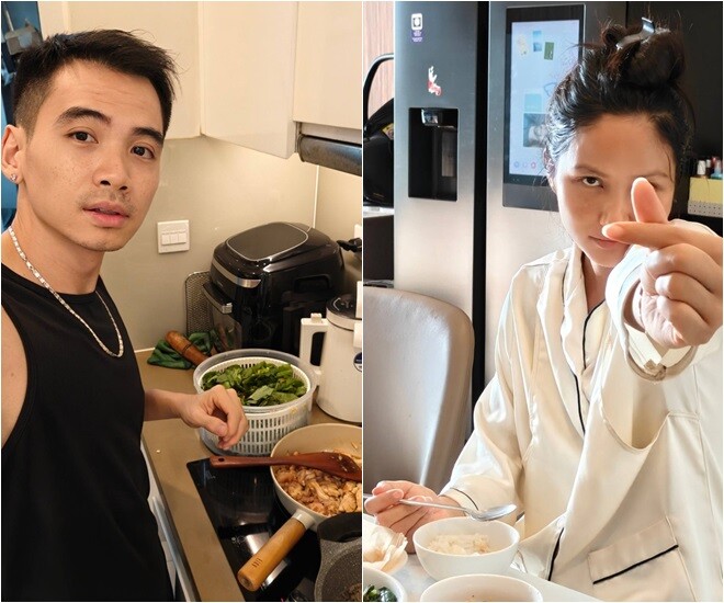 Chồng HHen Niê thường xuyên dậy sớm nấu ăn cho vợ. Nhiều lần anh vui sướng vì được vợ khen ngợi công khai hay thích thú thả tim.