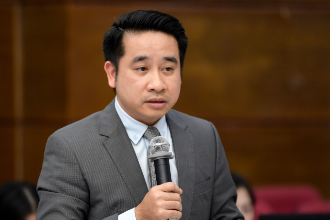 Ông Vũ Hồng Sơn, Chủ tịch HĐQT Bảo Tín Mạnh Hải, phát biểu tại tọa đàm ngày 18/11. Ảnh: BTC