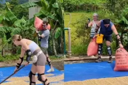 Du khách nước ngoài thích thú du lịch Hà Giang mùa lúa chín