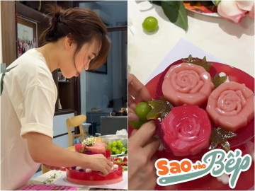 Đâu chỉ hát hay, Mỹ Tâm còn khéo tay và là người con có hiếu, làm bánh đẹp lung linh tặng mẹ ruột