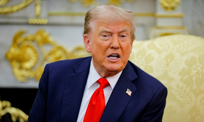 Tổng thống Donald Trump tại Phòng Bầu dục, Nhà Trắng, hồi tháng 9. Ảnh: Reuters