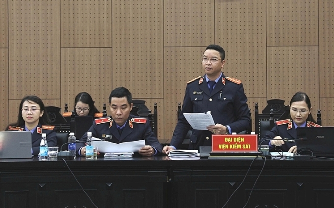Đại diện VKSND Hà Nội tại tòa. Ảnh: Danh Lam