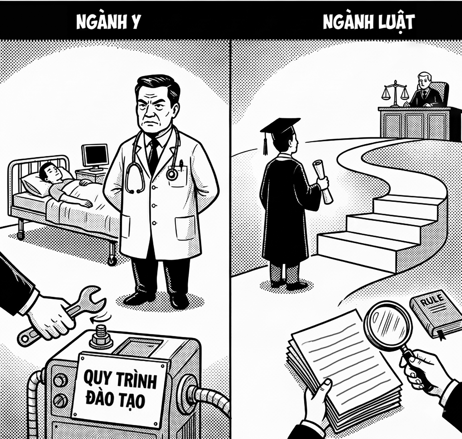 Đặc thù khác nhau, không nên đánh đồng 1 XUNG QUANH CHỦ TRƯƠNG SIẾT CHẶT ĐÀO TẠO NGÀNH Y VÀ NGÀNH LUẬT:Đặc thù khác nhau, không nên đánh đồng - Ảnh 1.