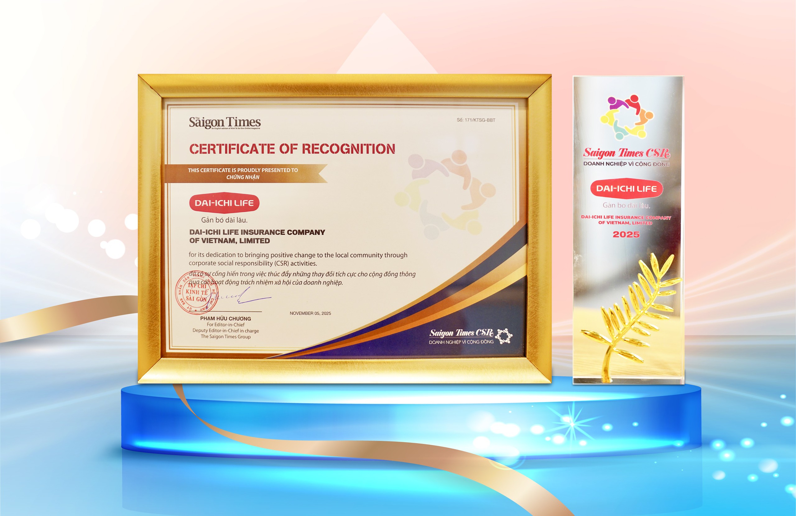 Dai-ichi Life Việt Nam được vinh danh ‘Doanh nghiệp vì cộng đồng – Saigon Times CSR’ 
- Ảnh 2.