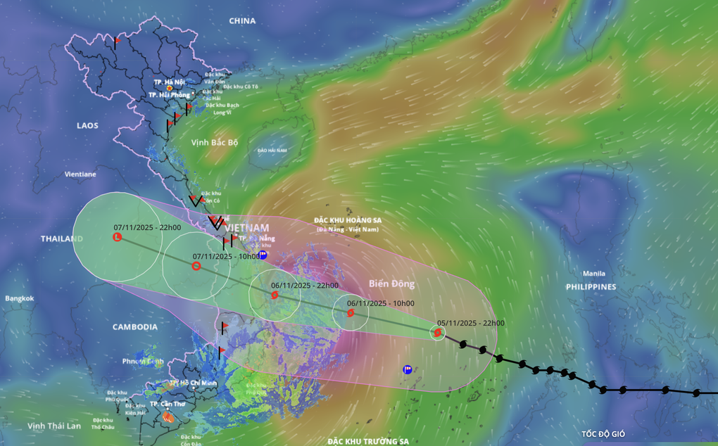 Dự kiến đêm nay bão Kalmaegi đổ bộ đất liền Đà Nẵng - Khánh Hòa - 1