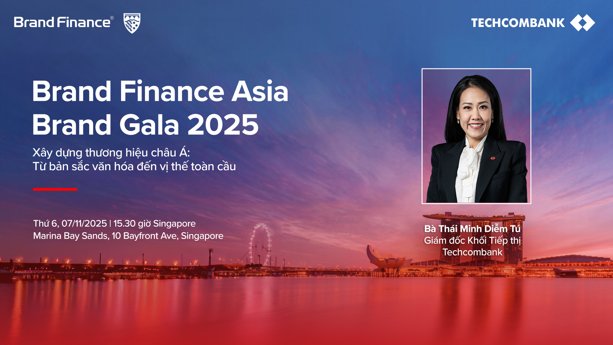 Giám đốc khối tiếp thị Techcombank sẽ tham gia đối thoại tại Diễn đàn thương hiệu hàng đầu châu Á 1 Giám đốc khối tiếp thị Techcombank sẽ tham gia đối thoại tại Diễn đàn thương hiệu hàng đầu châu Á - Ảnh 1.