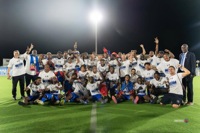 Haiti mừng tấm vé dự World Cup 2026. Ảnh: Instagram / fhfhaiti