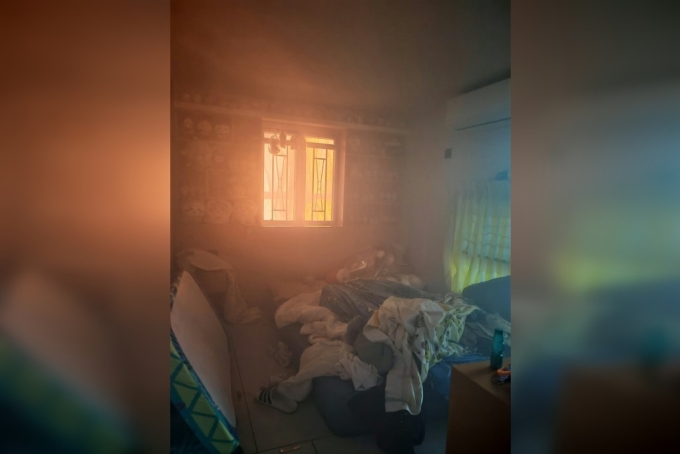 Hình ảnh trong căn hộ của Lim ALim khi ngọn lửa thiêu đốt tòa Wang Cheong. Ảnh: Facebook/limalim71