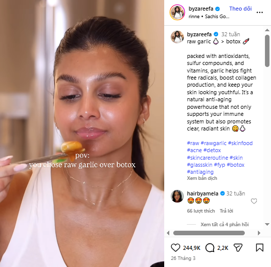 Hiệu quả hơn tiêm Botox, 'tỏi ngâm mật ong' có thể giúp da sáng mịn tự nhiên? 1 tiêm botox - Ảnh 1.